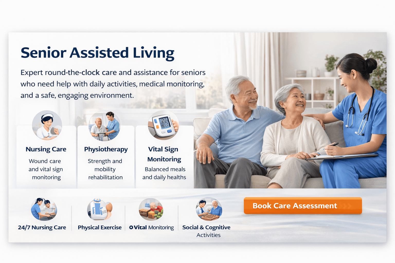 assisted senior living old folks home care centre