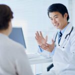 Warm, calm imagery of doctor–patient interaction