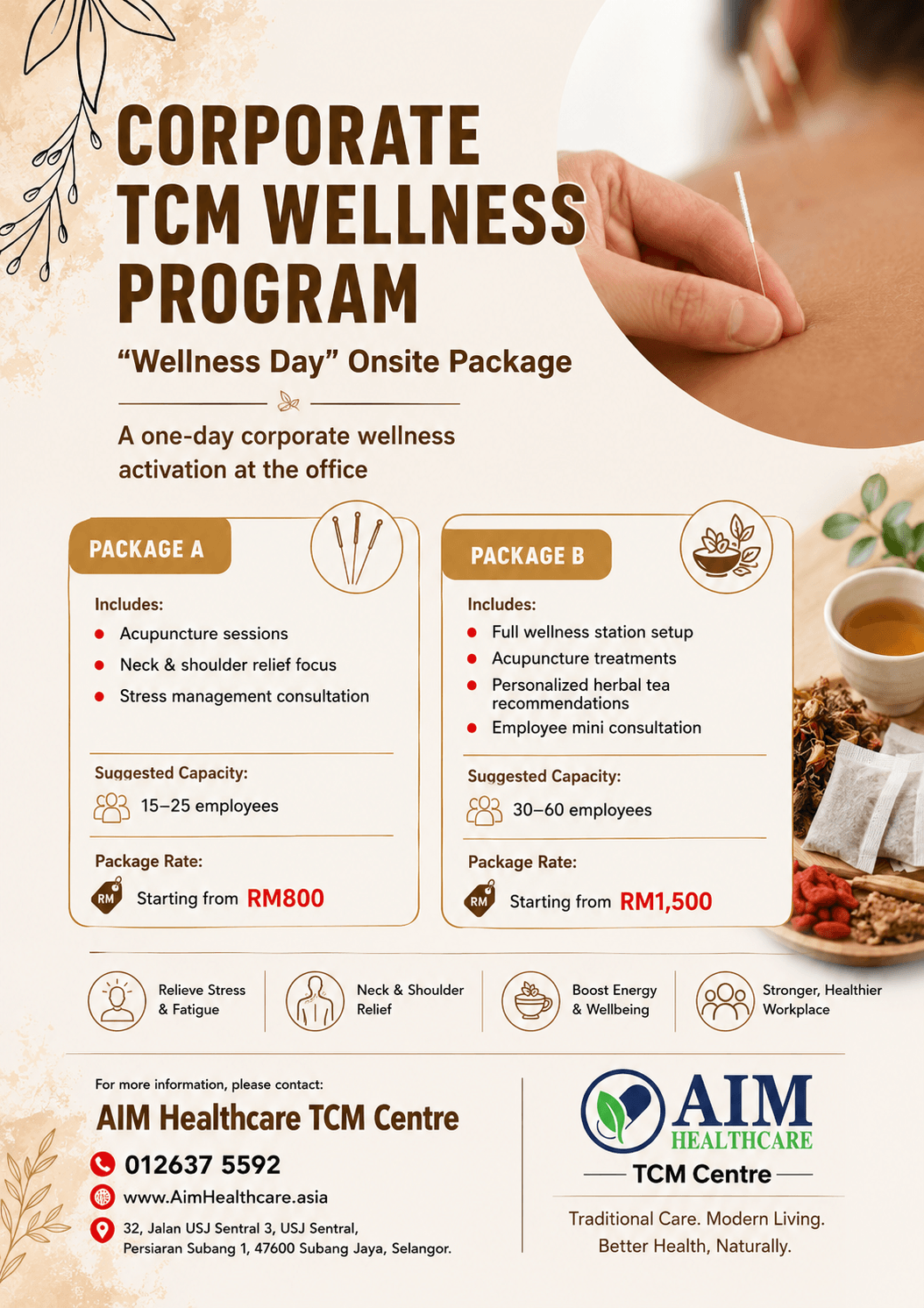Wellness package for TCM acupuncture